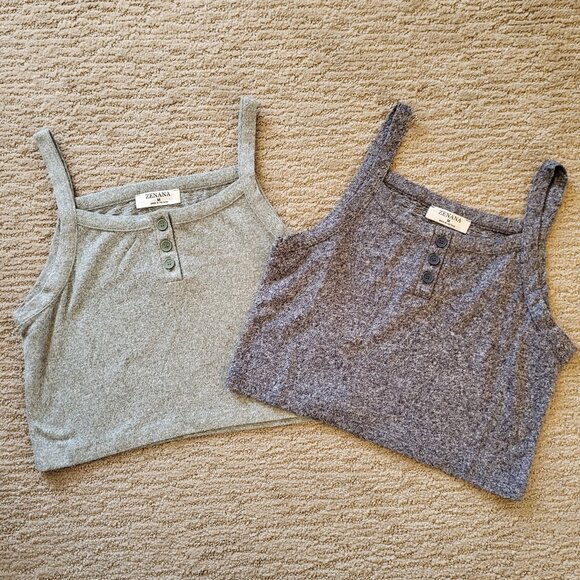 Set of 2 Women’s Zenana Cropped Cami Tops – Size M – NWOT - Picture 1 of 10